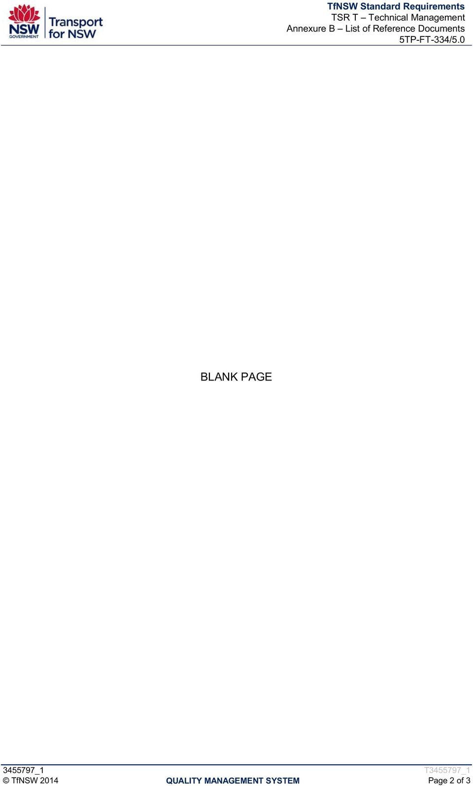 BLANK PAGE TfNSW 2014