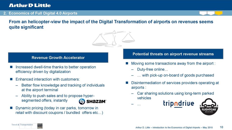 efficiency driven by digitalization Enhanced interaction with customers: Better flow knowledge and tracking of individuals at the airport terminal Ability to push sales and to propose hypersegmented