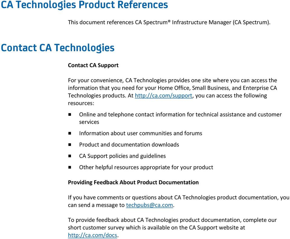 Enterprise CA Technologies products. At http://ca.