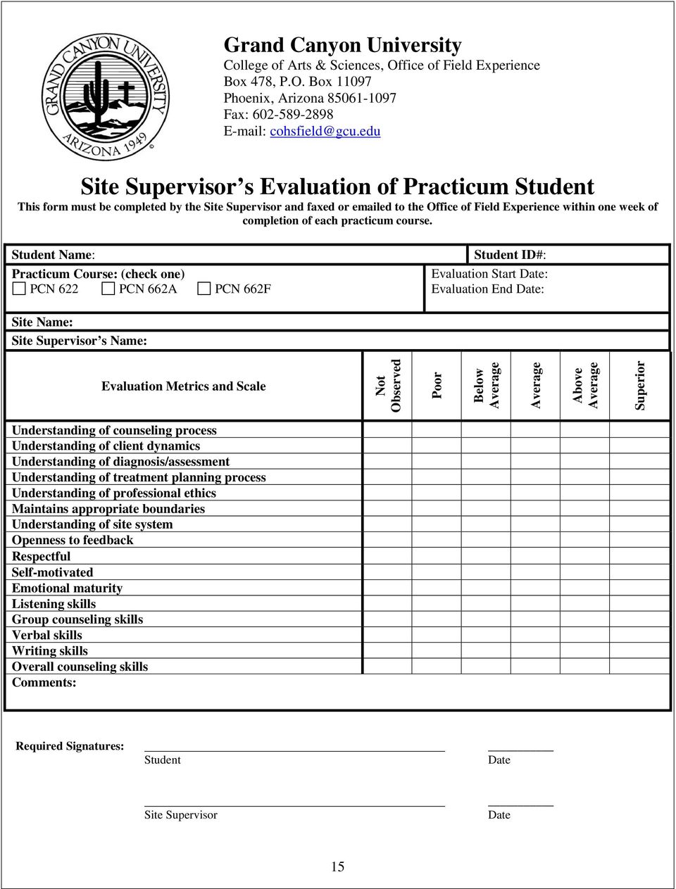 Practicum program evaluation essay