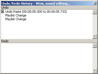 Using undo and redo 71 You can easily undo/redo edit operations, even prior to your last save operation. You can undo any edit operation by choosing Undo from the Edit menu.