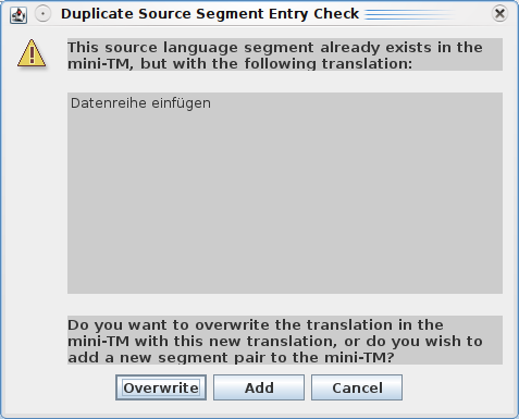 The autopropagate option is switched on. You translate a segment, mark it as translated and an identical segment occurs later on in the same file or in another file belonging to the same project.