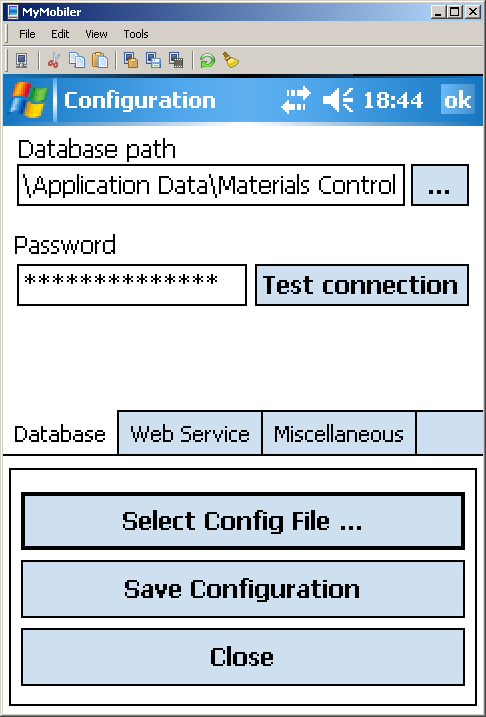Select Mobile Solutions 2010. This will display a file named config.xml. Doubleclick this file to access the configuration of the device.
