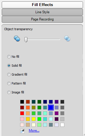 You can also use the Fill button to color the inside of a shape.