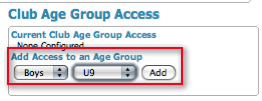 them full access to all age groups click the ALL GROUPS button and then click UPDATE.