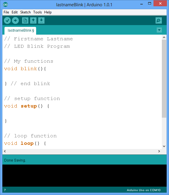 4. We want to write a function for our Arduino to