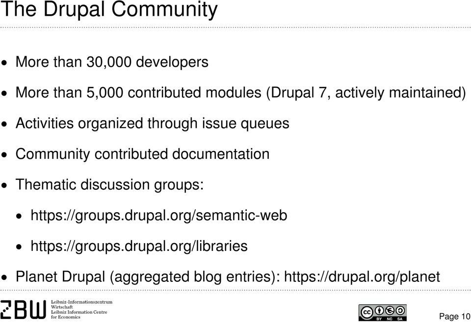 documentation Thematic discussion groups: https://groups.drupal.