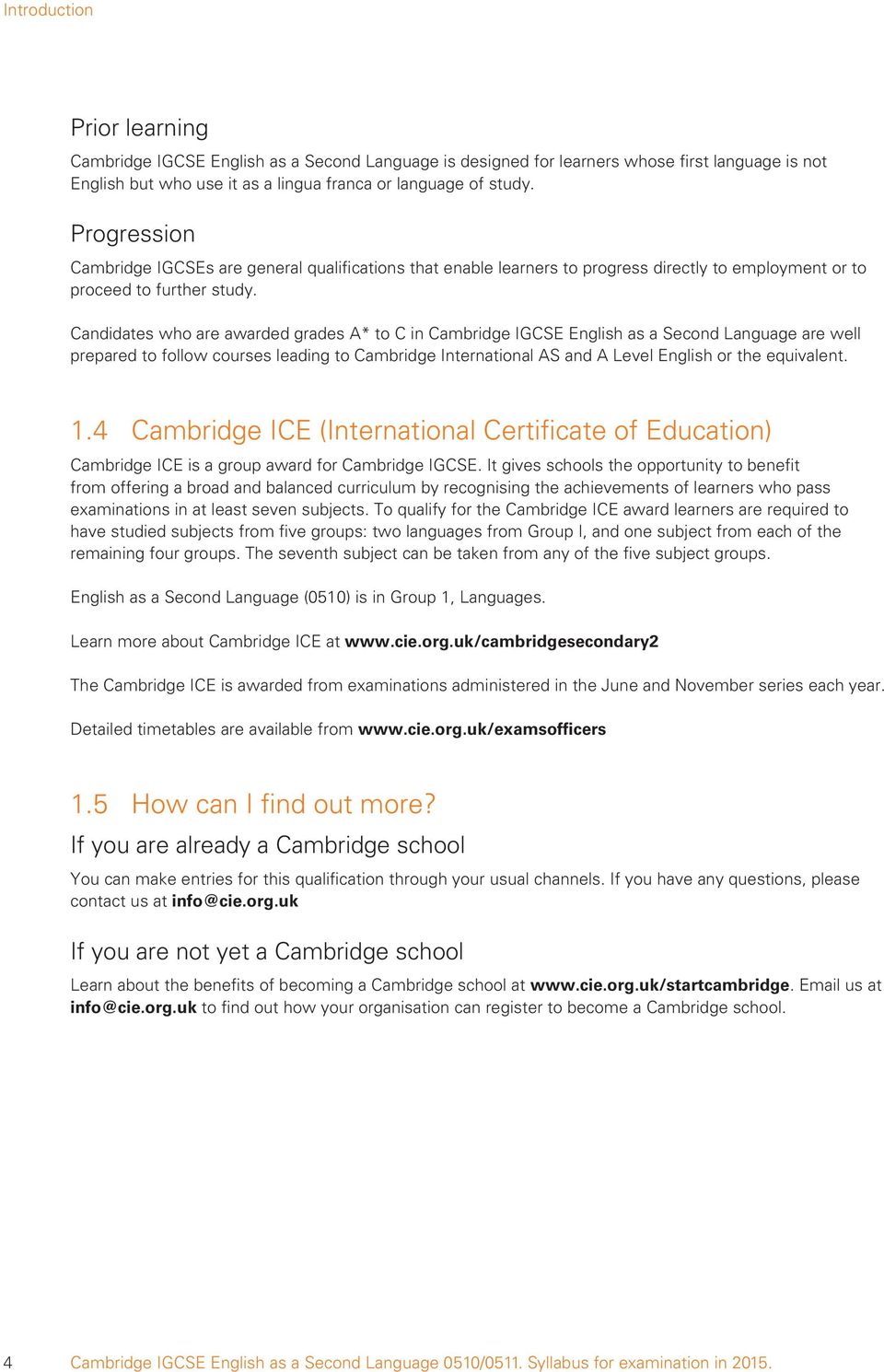 Cambridge IGCSE® English as a Second Language sample lesson