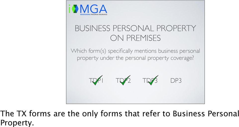under the personal property coverage?