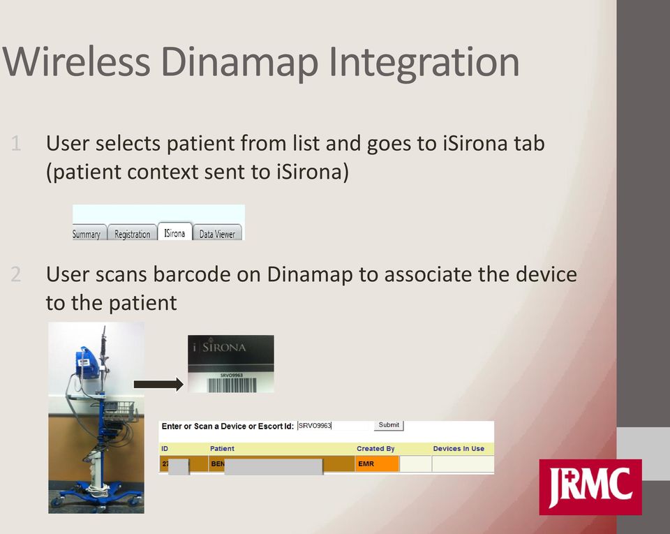 (patient context sent to isirona) 2 User scans