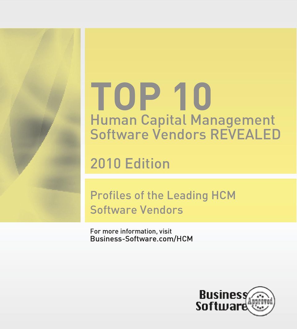 the Leading HCM Software Vendors For more