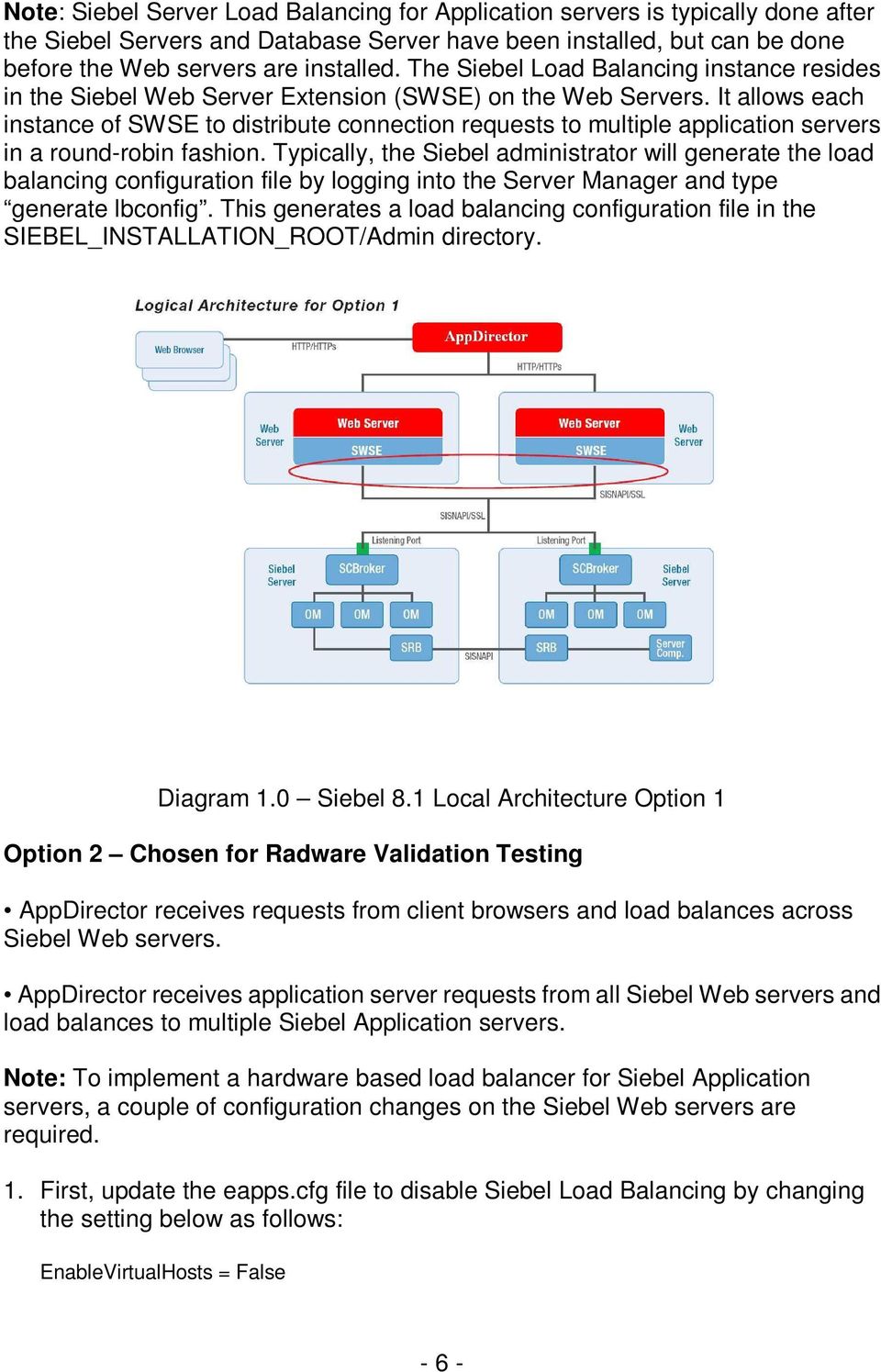 It allows each instance of SWSE to distribute connection requests to multiple application servers in a round-robin fashion.