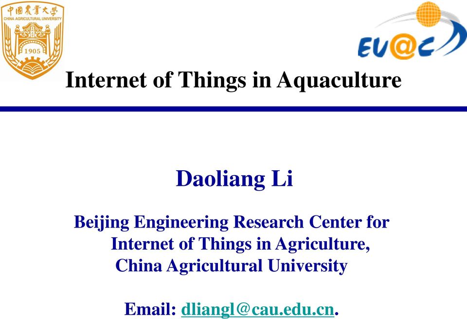 Internet of Things in Agriculture, China