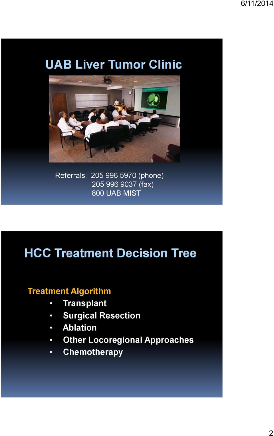 Tree Treatment Algorithm Transplant Surgical Resection
