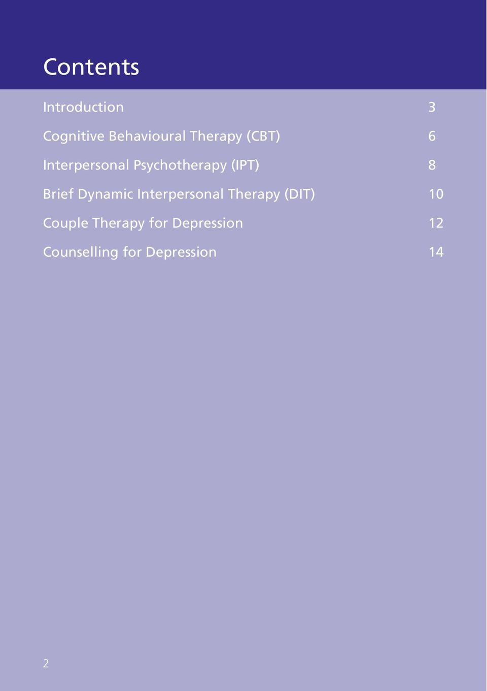 Brief Dynamic Interpersonal Therapy (DIT) 10 Couple