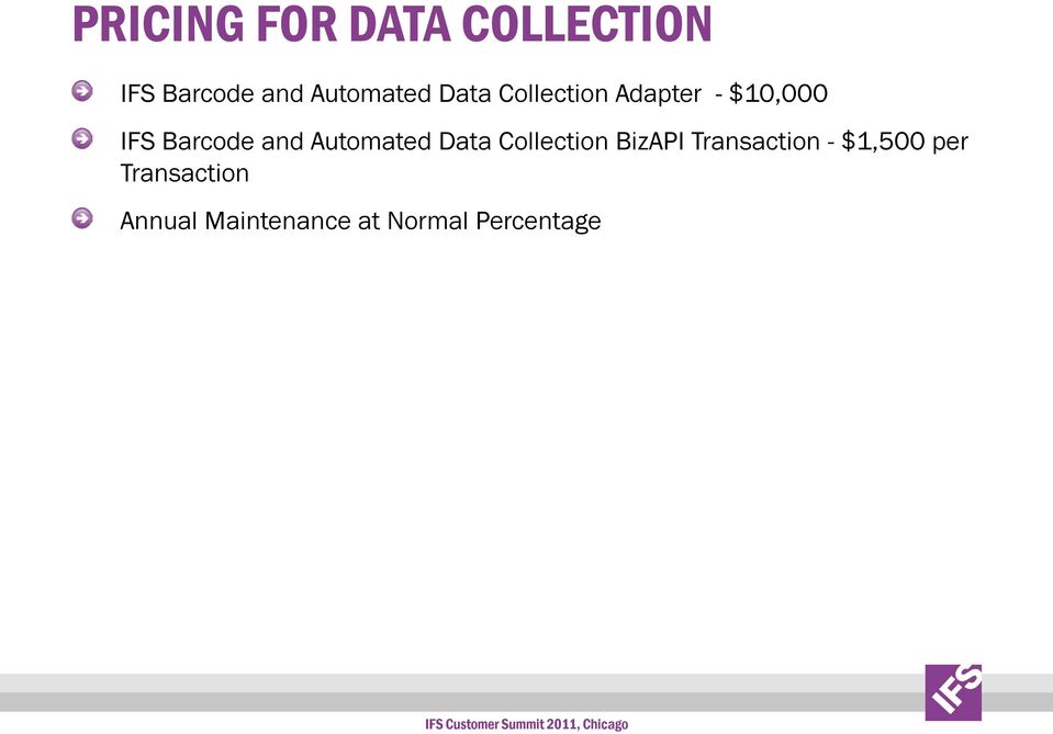 Collection BizAPI Transaction - $1,500 per Transaction Annual