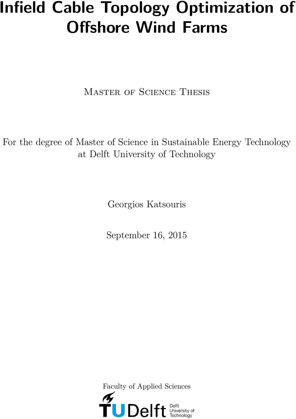 Sustainable Energy Technology at Delft University