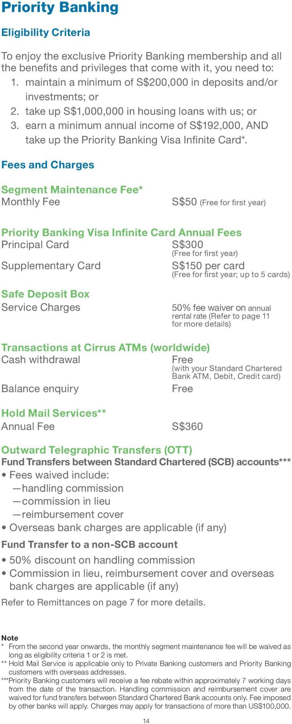 earn a minimum annual income of S$192,000, AND take up the Priority Banking Visa Infinite Card*.