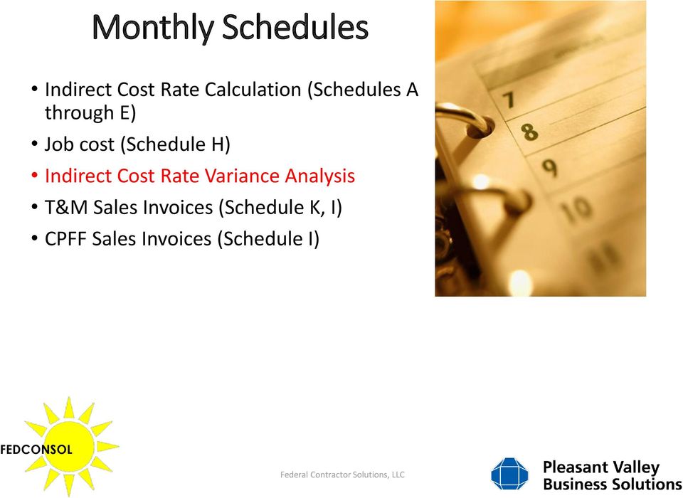 Indirect Cost Rate Variance Analysis T&M Sales