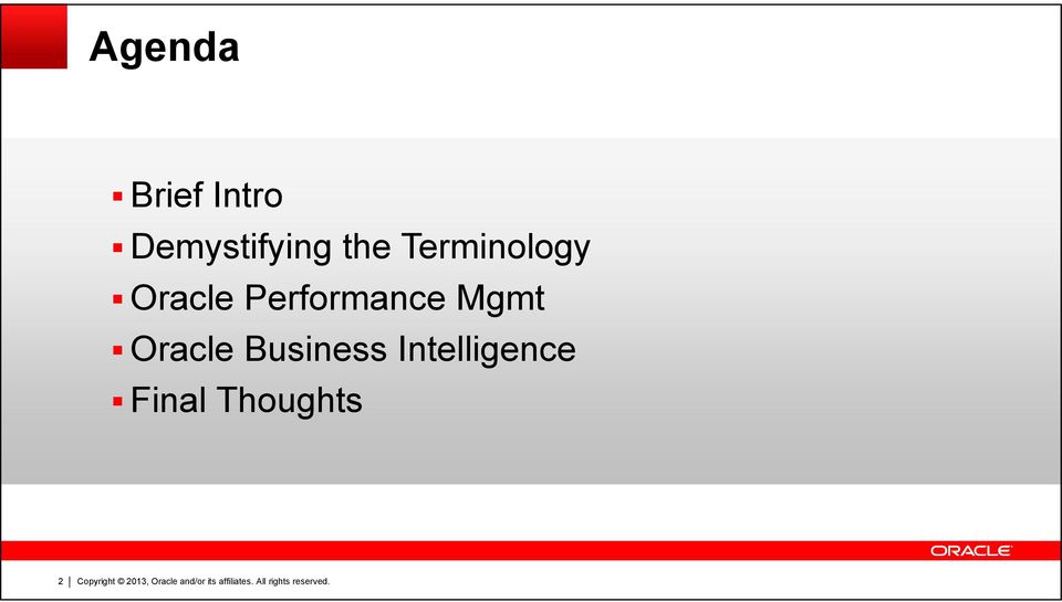 Oracle Performance Mgmt