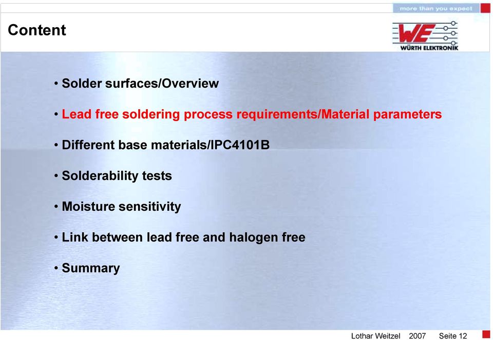 materials/ipc4101b Solderability tests Moisture sensitivity