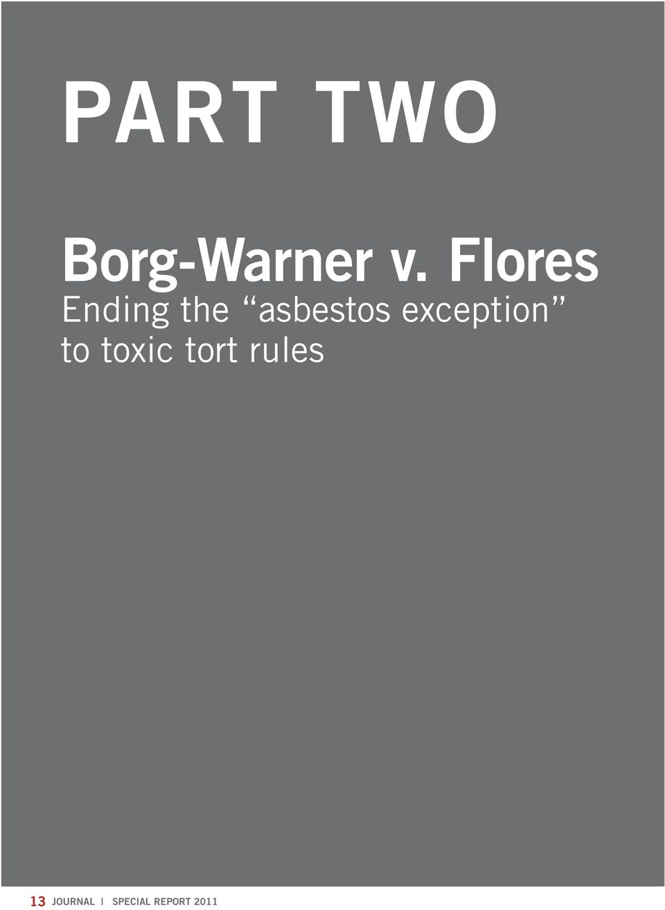 exception to toxic tort