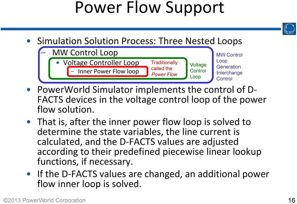 power flow solution.