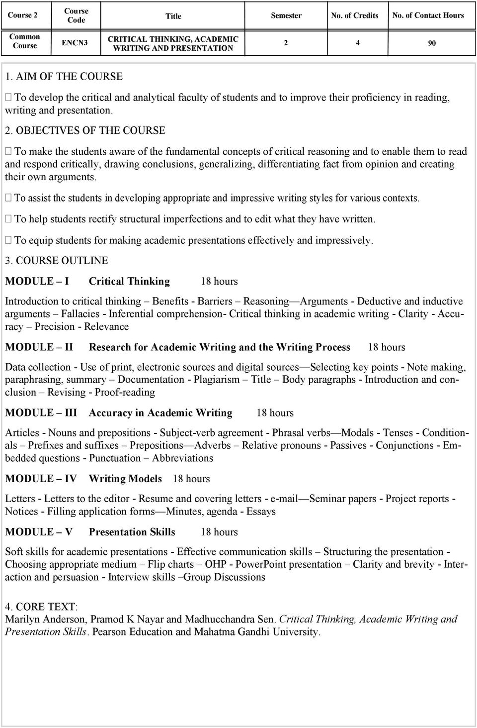 critical thinking academic writing and presentation skills question paper 2013