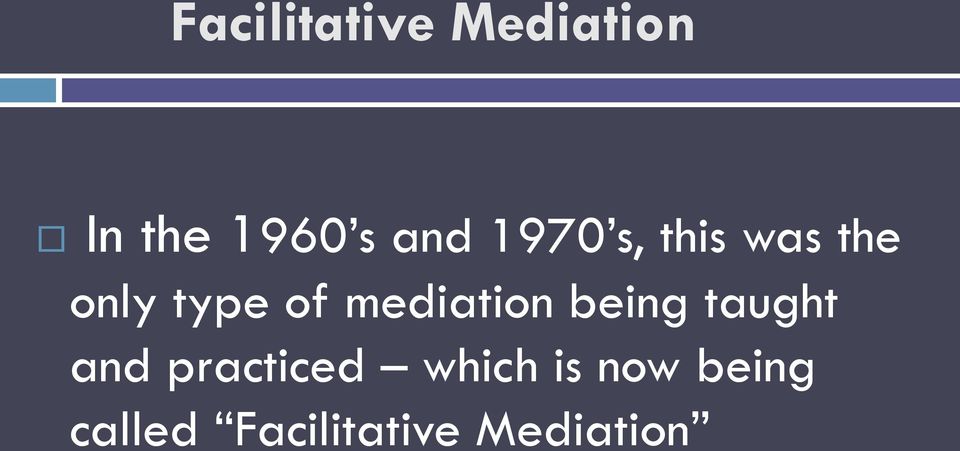 mediation being taught and practiced