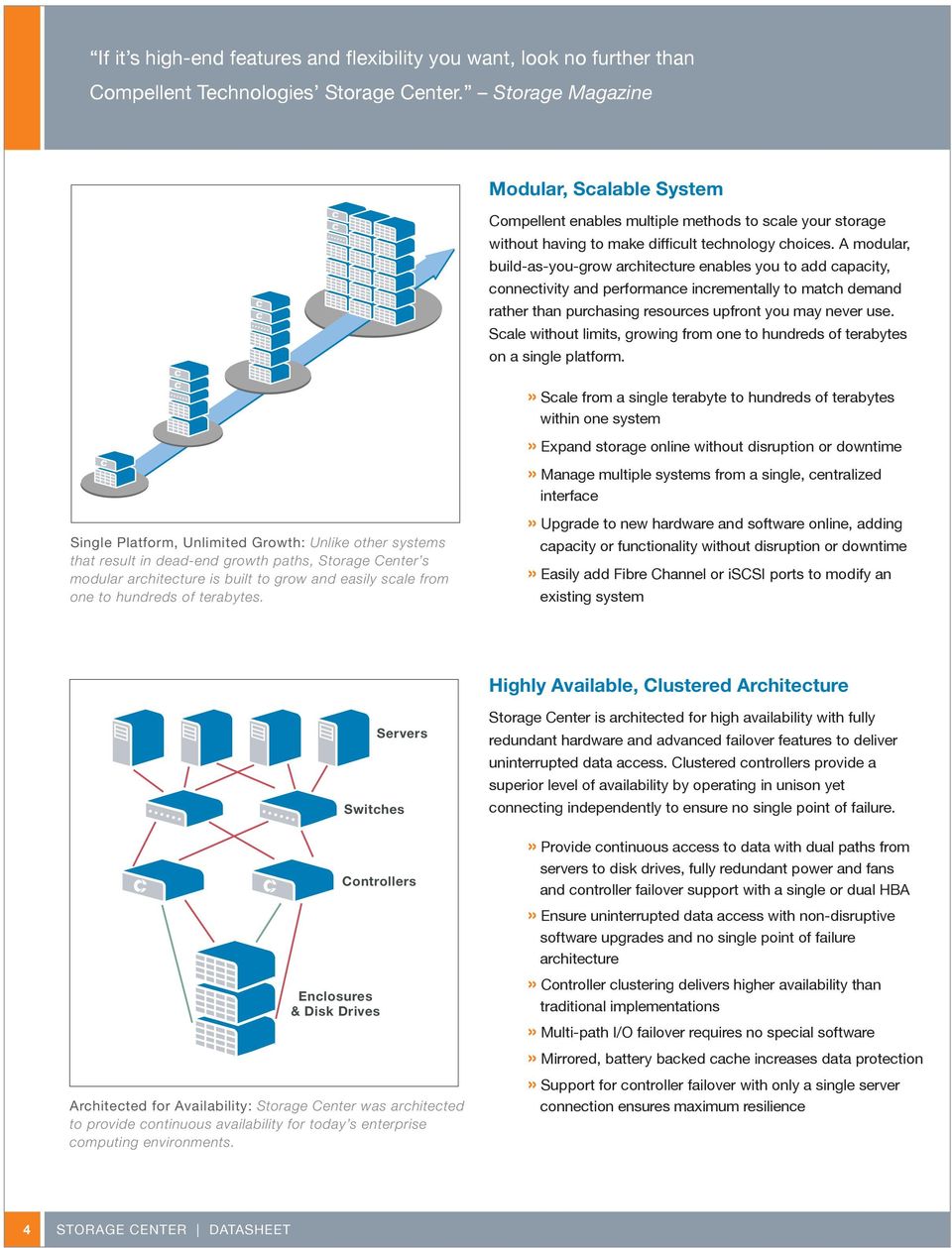 A modular, build-as-you-grow architecture enables you to add capacity, connectivity and performance incrementally to match demand rather than purchasing resources upfront you may never use.