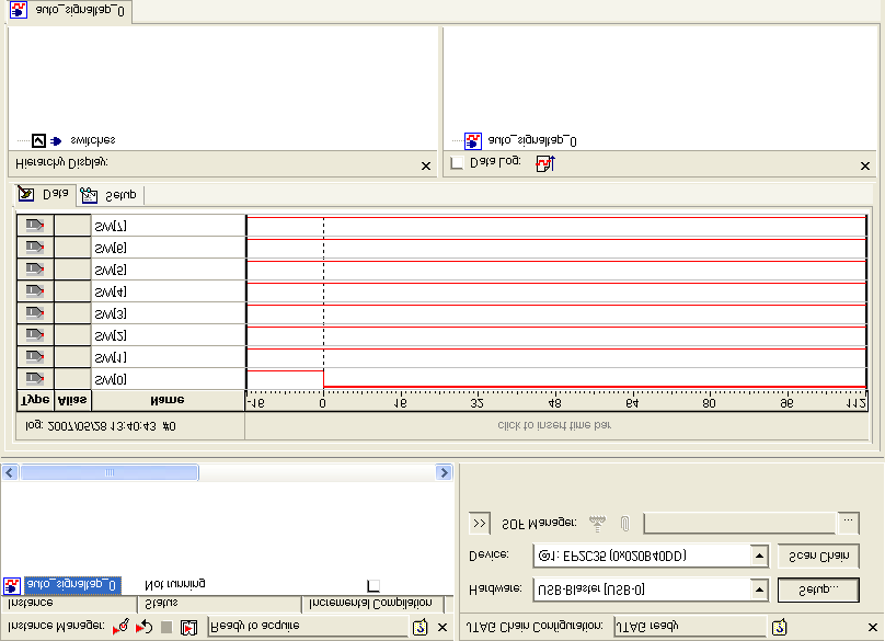 Figure 15. Graphical display of values after trigger condition is met.