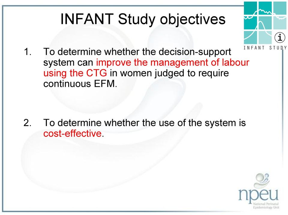 improve the management of labour using the CTG in women