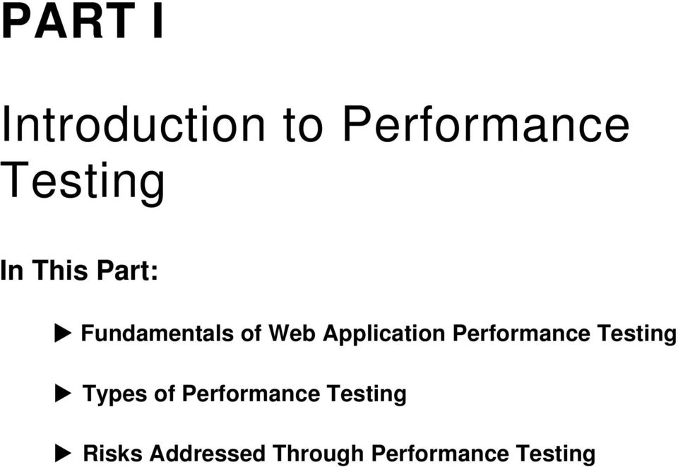 Performance Testing Types of Performance