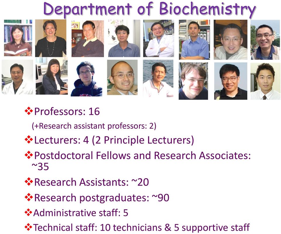 and Research Associates: ~35 Research Assistants: ~20 Research