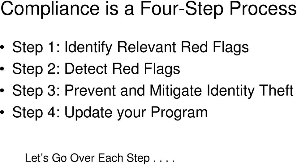 Flags Step 3: Prevent and Mitigate Identity