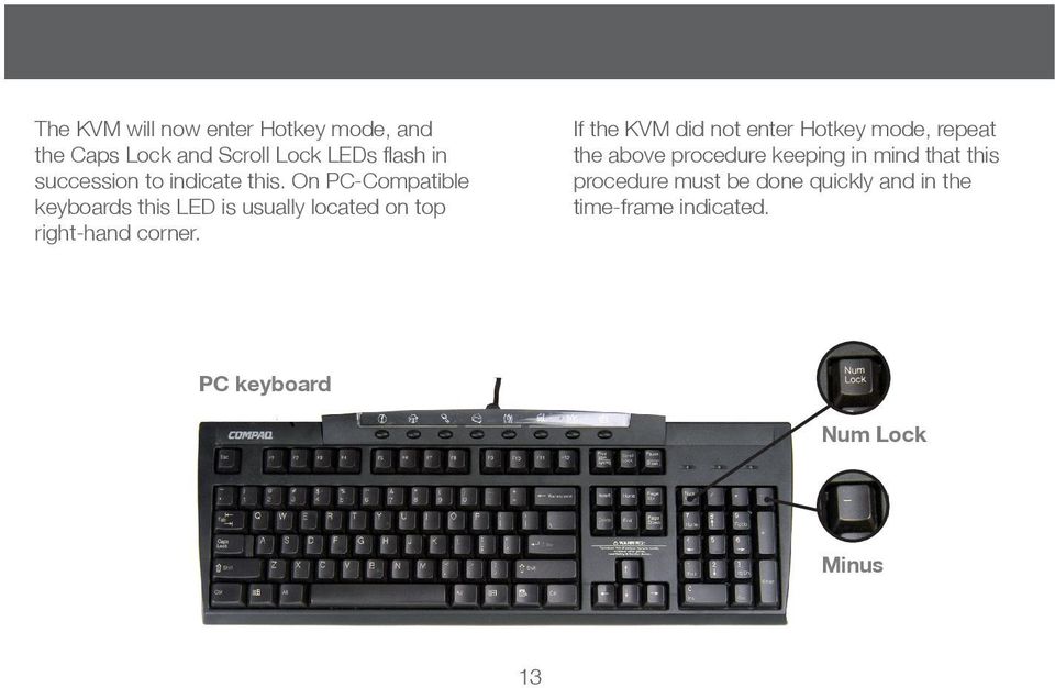 On PC-Compatible keyboards this LED is usually located on top right-hand corner.