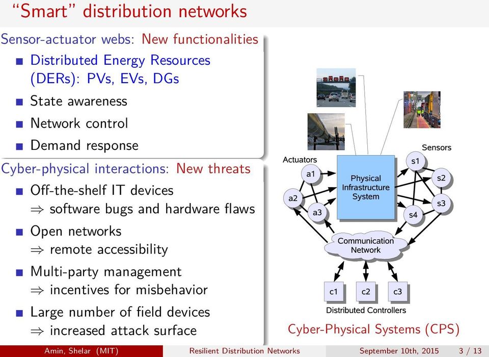 hardware flaws Open networks remote accessibility Multi-party management incentives for misbehavior Large number of field