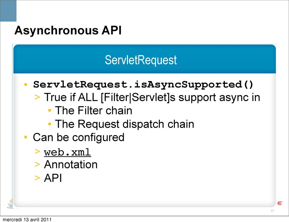 support async in The Filter chain The Request