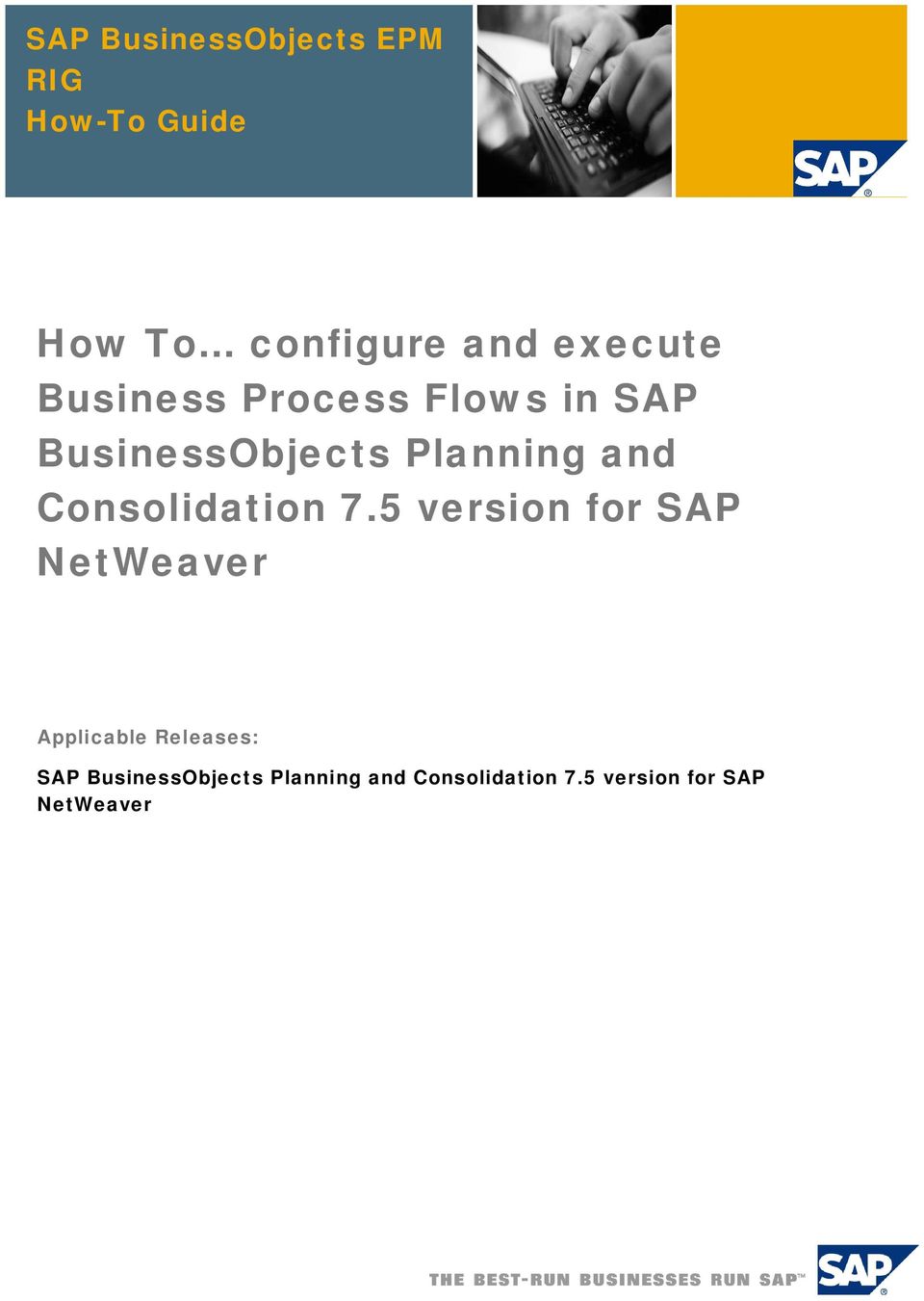 Master Data on the fly - SAP Planning and Consolidations, version for the Microsoft Platform