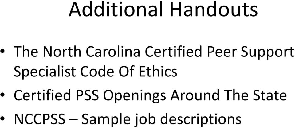 Of Ethics Certified PSS Openings Around