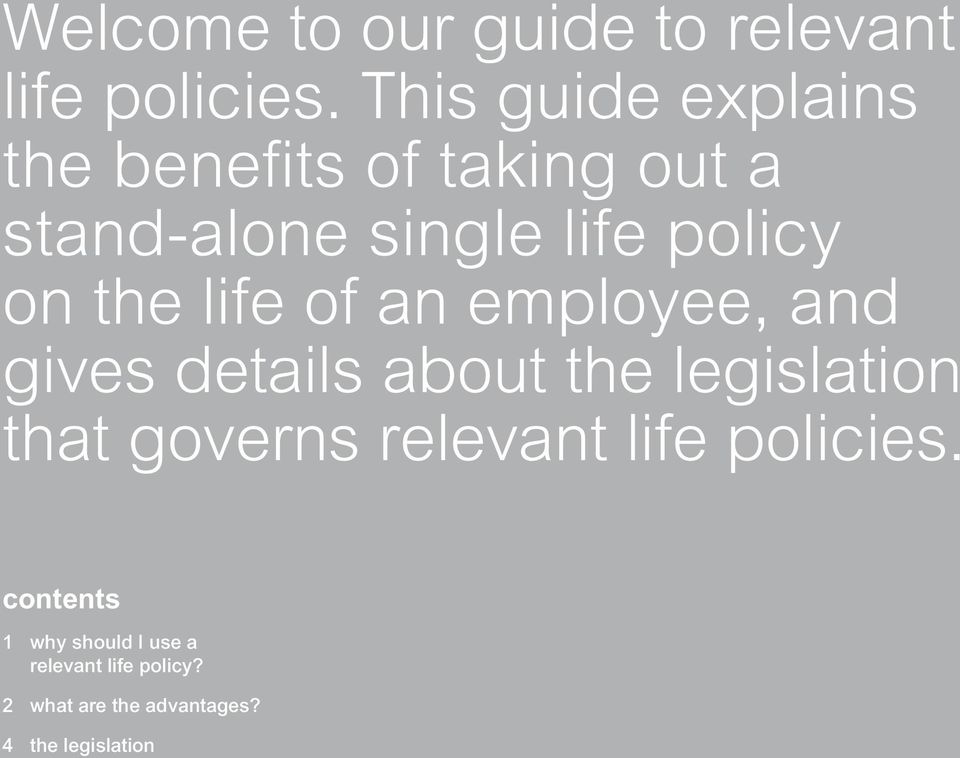 the life of an employee, and gives details about the legislation that governs
