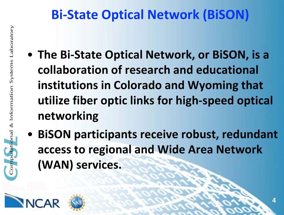that utilize fiber optic links for high-speed optical networking BiSON