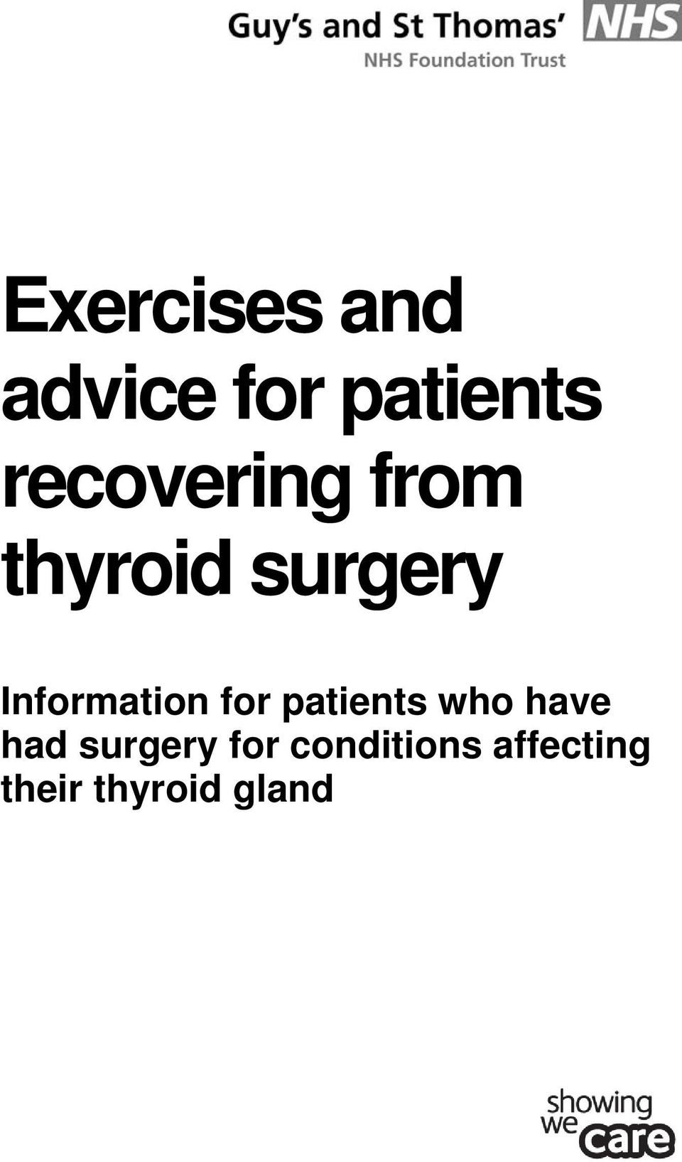 Information for patients who have had