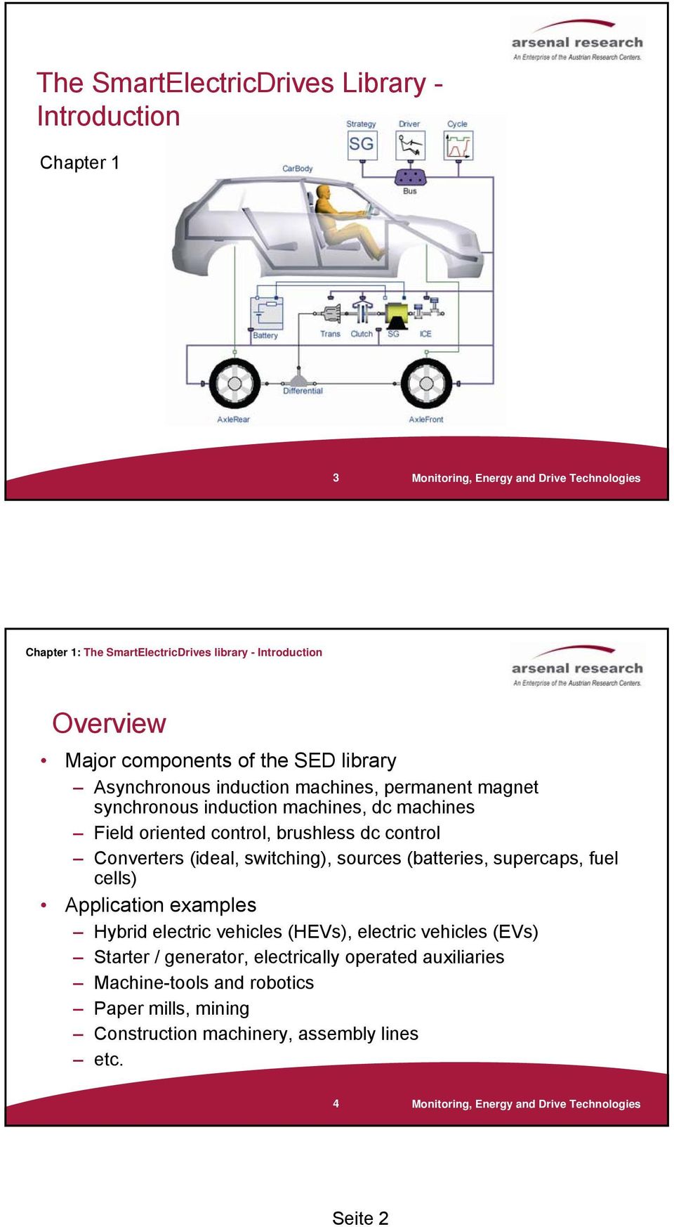 Converters (ideal, switching), sources (batteries, supercaps, fuel cells) Application examples Hybrid electric vehicles (HEVs), electric vehicles (EVs)