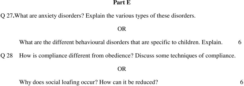 OR What are the different behavioural disorders that are specific to children.