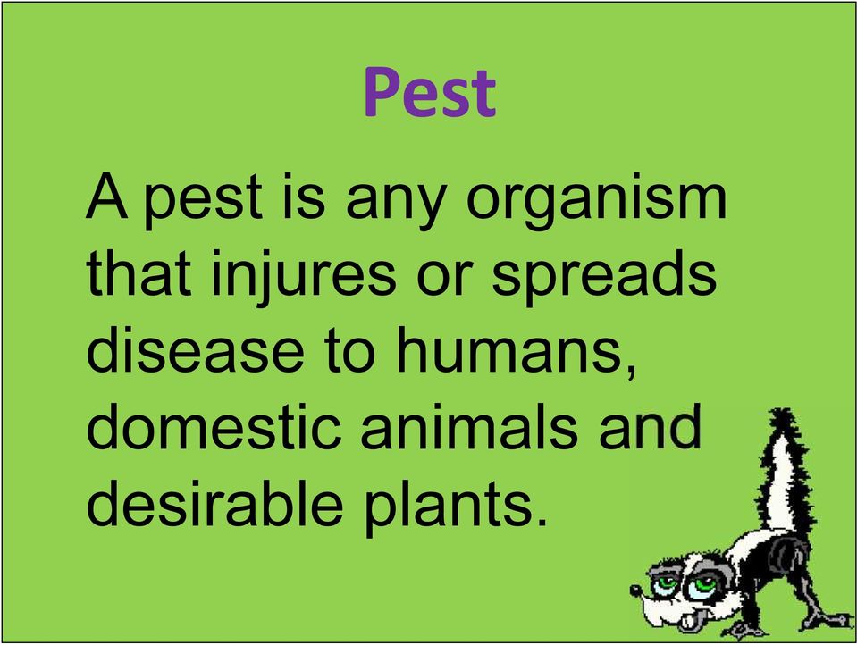 disease to humans, domestic