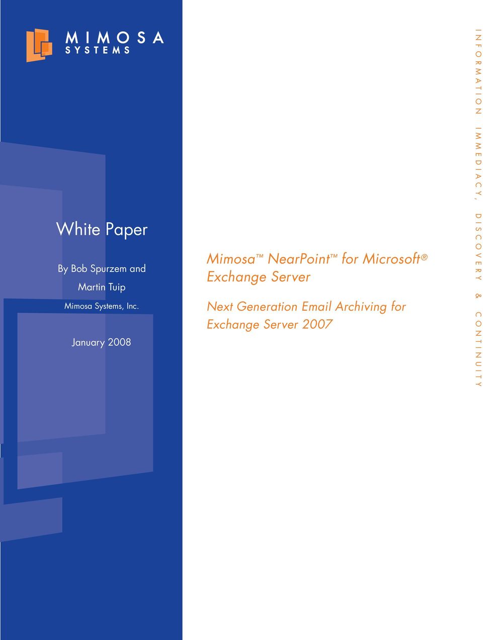 January 2008 Mimosa NearPoint for Microsoft
