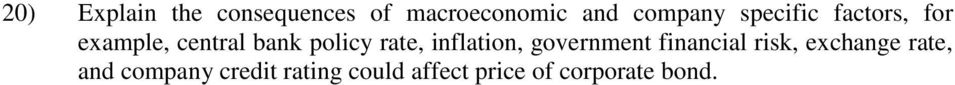inflation, government financial risk, exchange rate, and