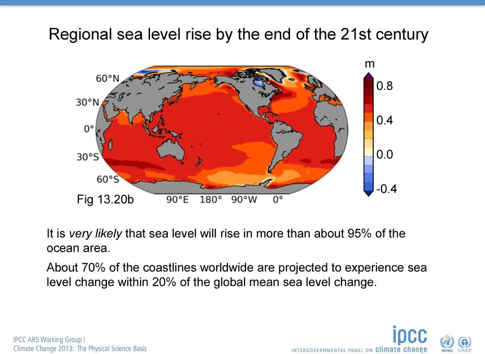 4 It is very likely that sea level will rise in more than about 95% of the