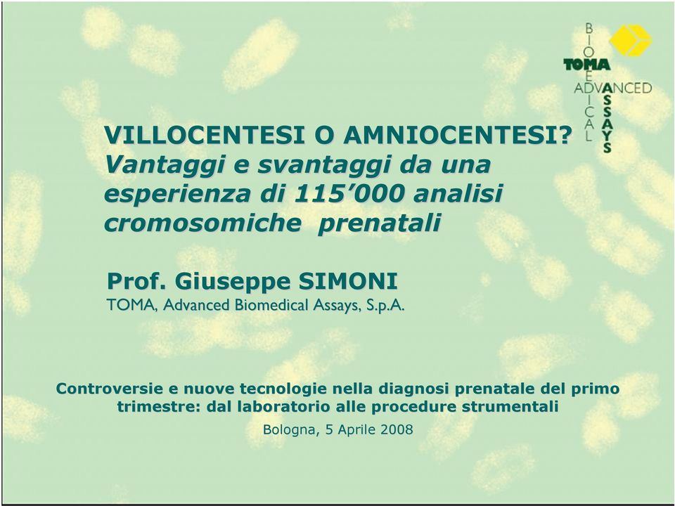 prenatali Prof. Giuseppe SIMONI TOMA,